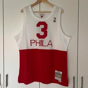 Allen Iverson White Philadelphia 76ers 2003/04 HWC Swingman NWT Size XL